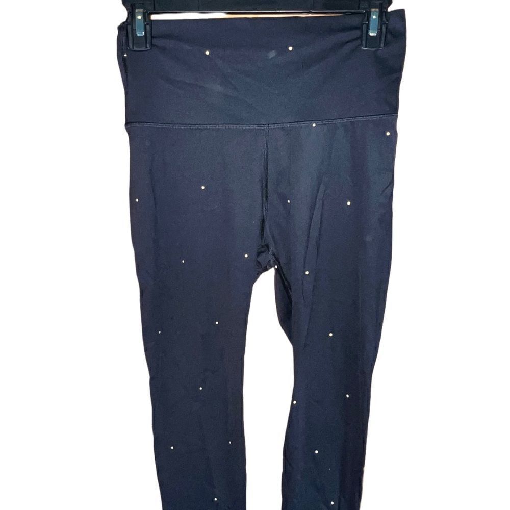 Stella & Dot Crush It Black Polka Dot Leggings‎ Women's Medium